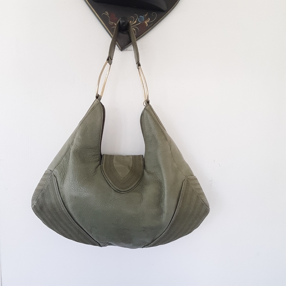 Botkier Green Italian Leather Hobo Bag Shoulder purse - Picture 9 of 12